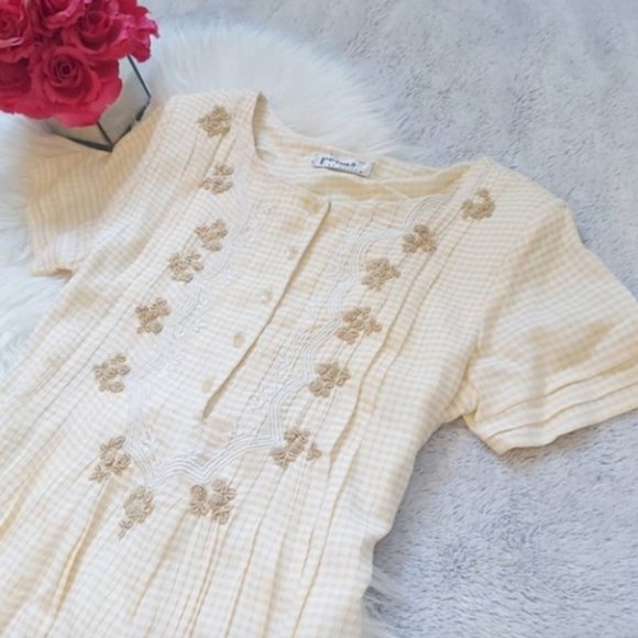 Vintage Embroidered Cottagecore Dress - Picture 7 of 14